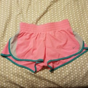 Nike Dri-fit neon pink lined shorts